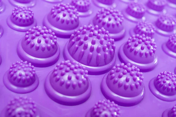 Almohadilla Masaje Pie Púrpura Con Cúpulas Plástico —  Fotos de Stock