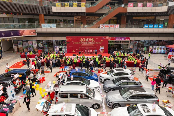 Zhongshan Čína Jan 2019 People Psaní Čínský Nový Rok Svitky — Stock fotografie