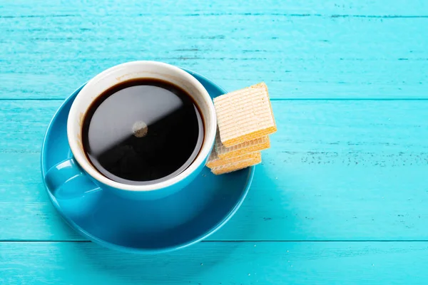 Blocchi Caffè Wafer Con Spazio Copia — Foto Stock