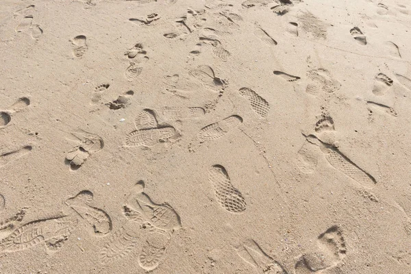 brown sand with footprints as background and texture