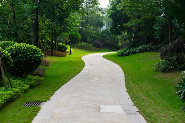 Sendero Curvado Aire Libre Parque — Foto de Stock