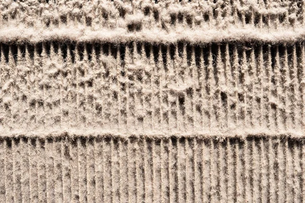 top view dirty air filter close up in horizontal direction