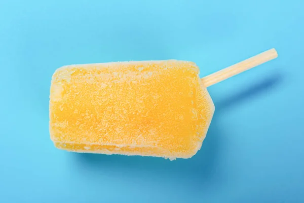 Mini Size Popsicle Blue Background — Stock Photo, Image