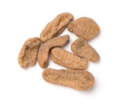 üst görünüm Tianma veya Gastrodiae Rhizoma veya Beyaz Uzun Gastrodiae Çin bitki ilaç