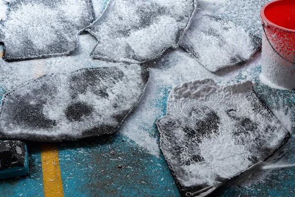 Washing Carpets Car Soapy Liquid — Stock Photo, Image