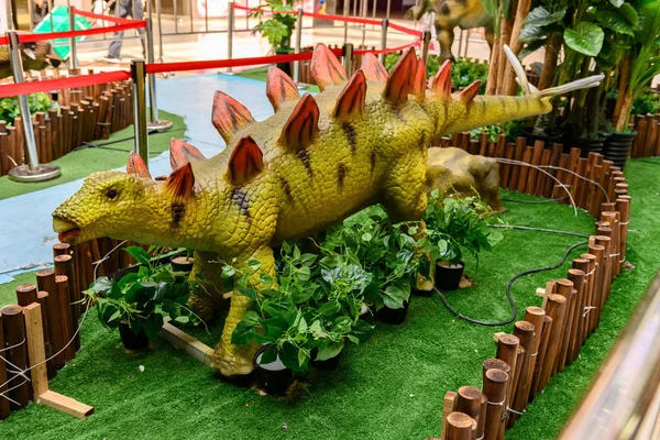 Zhongshan China July 2019 Stegosaurus Shopping Mall — стоковое фото