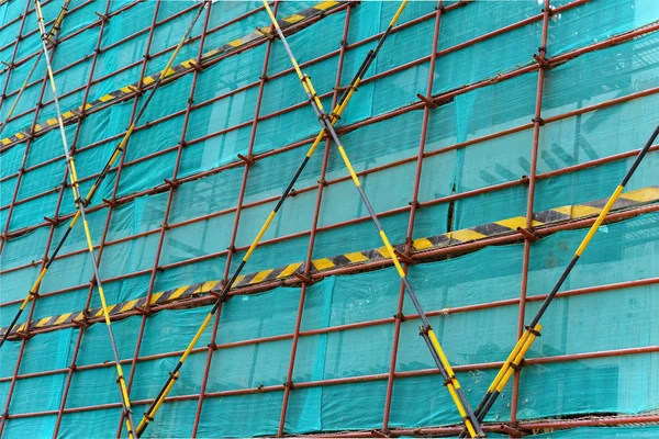 Ponteggi Reti Protezione Edificio Incompiuto — Foto Stock