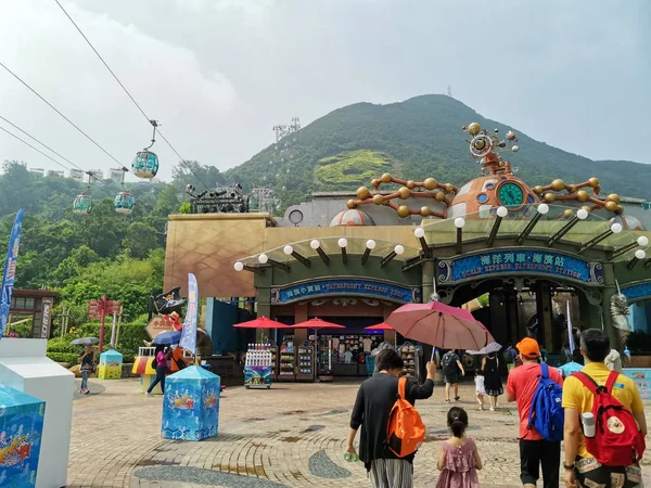 Hongkong August 2019 People Visiting Playing Ocean Park Hongkong — Stock Photo, Image