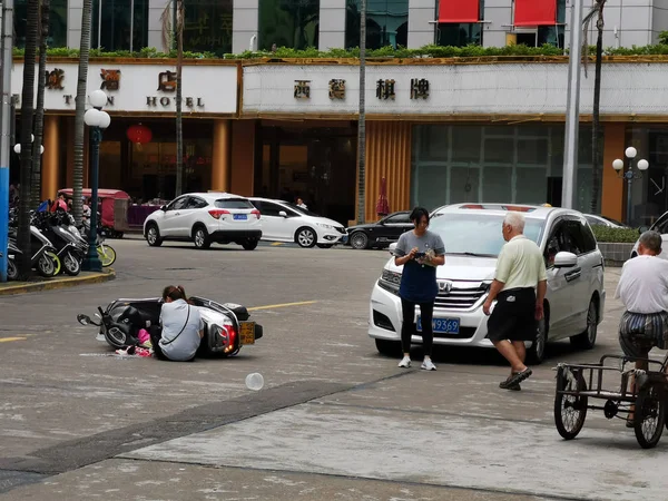 中山広東中国 2019年9月3日 道路上の交通事故 — ストック写真