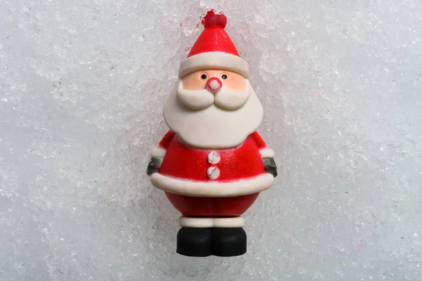 Christmas Decorative Doll Santa Claus Top Snow — Stock Photo, Image