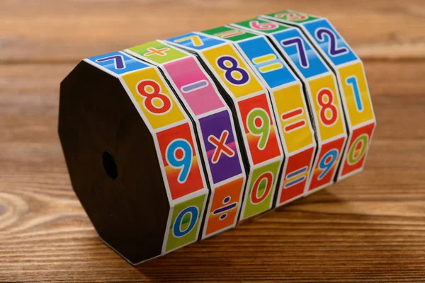 Sidovy Ekvationer Block För Barn Att Lära Sig Matematik — Stockfoto