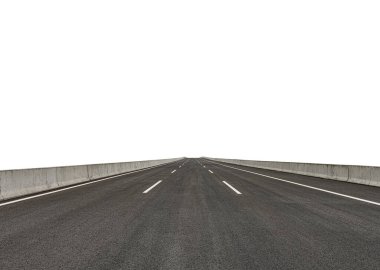 kırpma yolu olan izole edilmiş asfalt