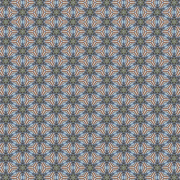 重复马赛克几何图案 织物印花 无缝隙的背景 镶嵌的装饰 民族风格 织物上的印花设计 抽象的 — 图库照片