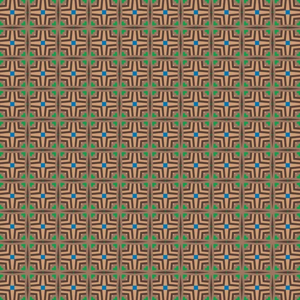 Mosaic Geometric Pattern Repeat Fabric Print Seamless Background Mosaic Ornament — Stock Photo, Image