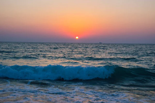 Sonnenuntergang Mittelmeer Israel — Stockfoto