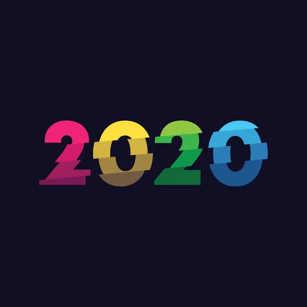 Illustration Für Das Neue Jahr 2020 — Stockvektor