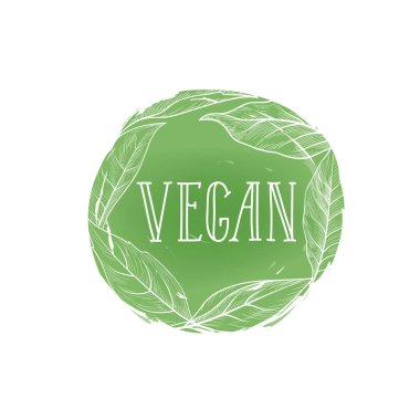 Çizilmiş çember etiketi ile yazı vegan bırakır