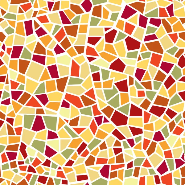 Patrón Sin Costura Mosaico Abstracto Fragmento Cerámica Decorativo Telón Fondo — Vector de stock