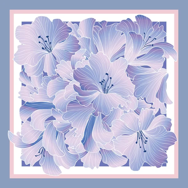 Decoración Patrón Floral Para Tiussiue Seda Marco — Archivo Imágenes Vectoriales