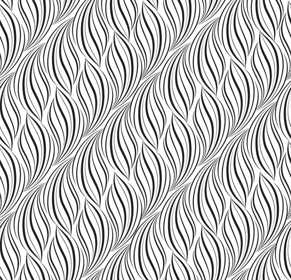 波線のシームレスなパターン スタイリッシュな花のテクスチャです 抽象的なタイル張りの背景 — ストックベクタ