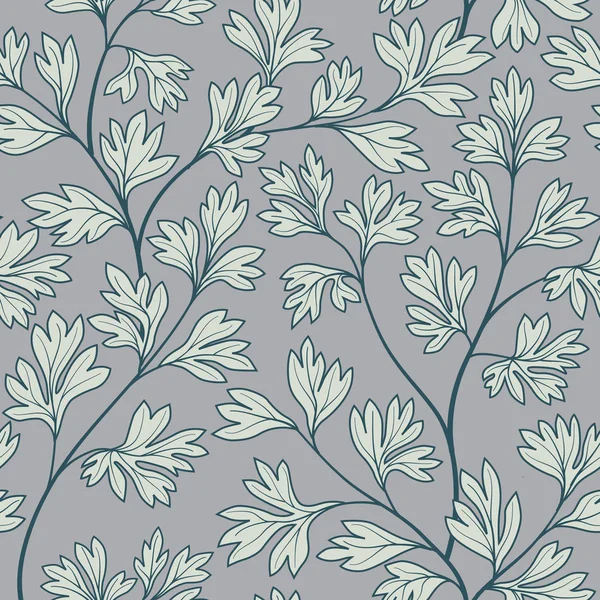 Floral seamless pattern. Leaves background. Flourish garden leaf — Stock Vector