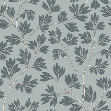 Floral Dikişsiz desen yaprakları. Graden yemyeşil yaprak şube backgrou