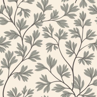 Floral Dikişsiz desen yaprakları. Graden yemyeşil yaprak şube backgrou