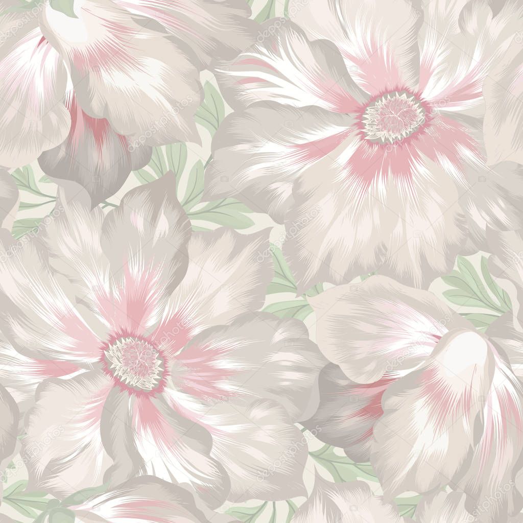 Floral seamless pattern. Flower background. Flourish tiled wallp