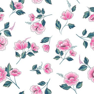 Çiçeksiz desen. Süslü yapraklı çiçekler. Flurish doğa bahçe dokusu