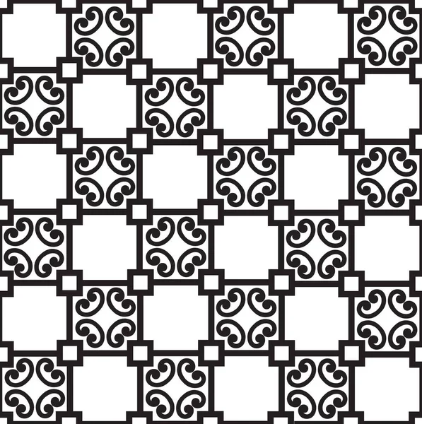Soyut Asya çiçekleri süsü. Doğu tarzında girdap çizgisi süsü olan kusursuz geometrik desen.