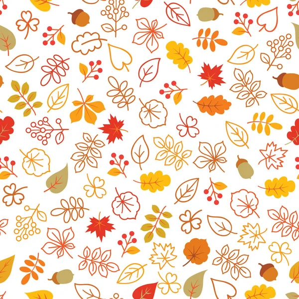Herfst Laat Naadloos Patroon Bladpictogram Decoratieve Tegel Achtergrond Fall Natuur — Stockfoto