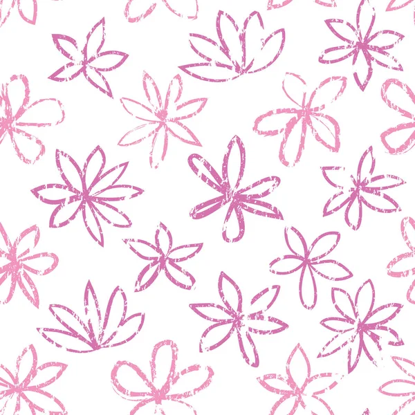 Seamless Floral Pattern Polka Dot Ornament Stylish Drawn Dotted Backdrop — Stock Photo, Image