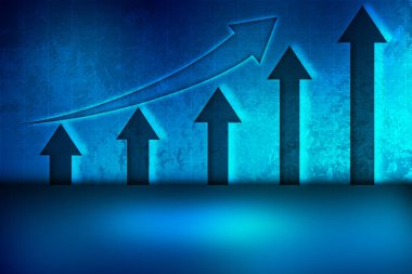 Mavi Soyut arka plan, grafik yatırım verileri, para yatırım arka plan soyut