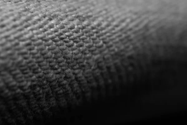 Febric Texture Macro View Texture Line Black White Colour — стоковое фото