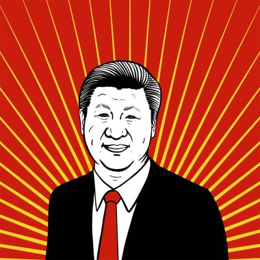Xi Jinping vektör portresi.