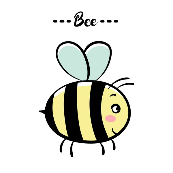 Vektorfarbige Illustration einer Biene. — Stockvektor