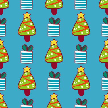 Noel ağacı ile dekorasyon tasarım için kış desen vektör ve mevcut. Yeni yıl arka plan dekorasyon.