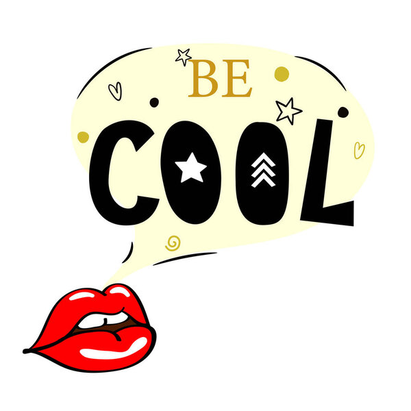 Будет круто писать в пузыре речи. Векторная иллюстрация
.