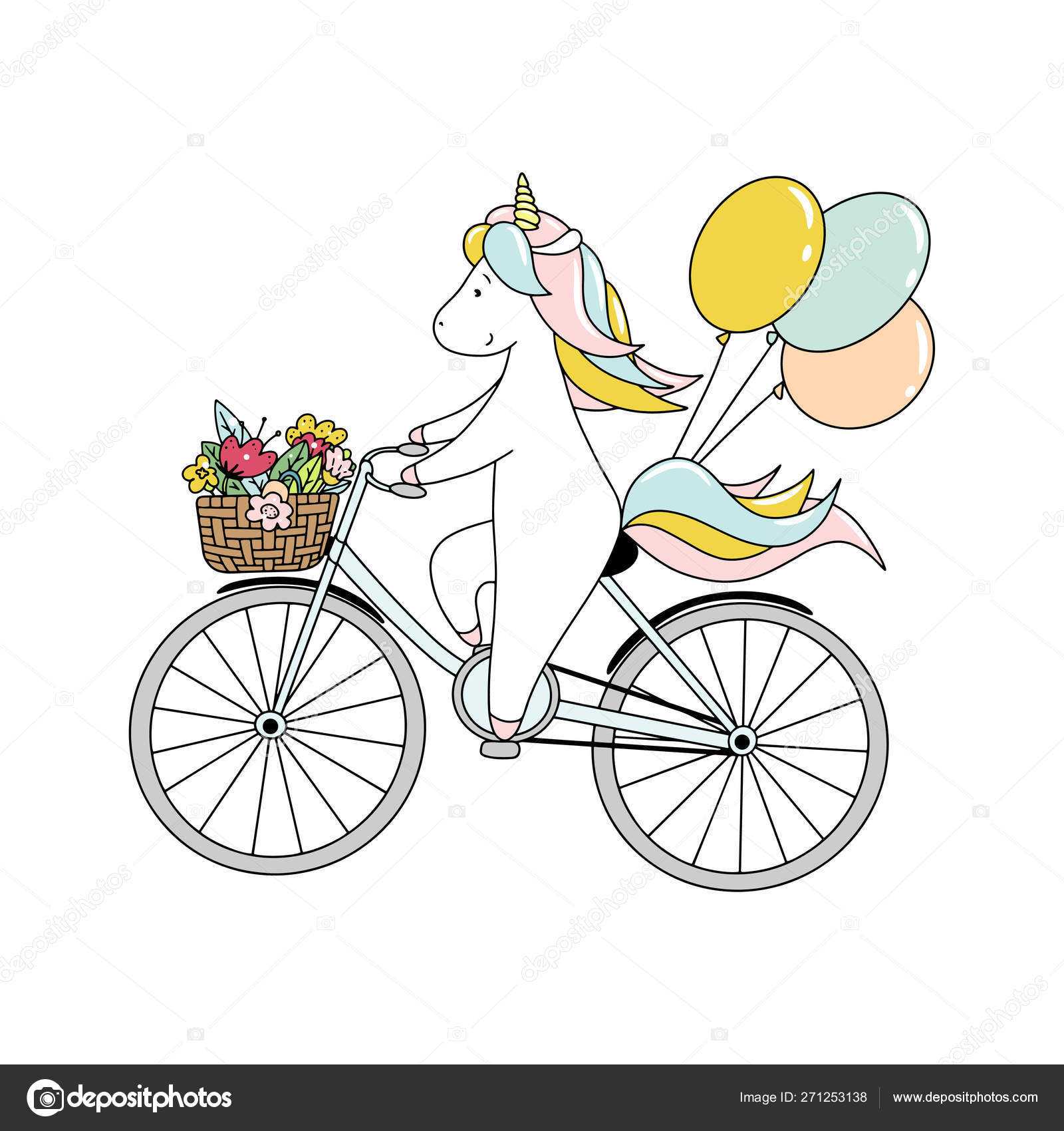 unicorn bike basket