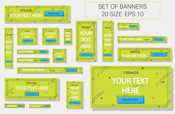 Plantillas Banners Web Vectoriales — Vector de stock