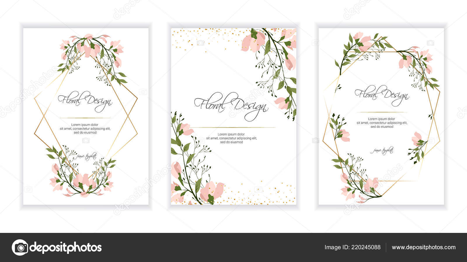 Banner Flower Background Wedding Invitation Modern Card Design Stock Vector  Image by ©Anfisa1812 #220245088