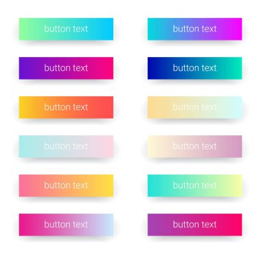 Web düğmeleri renkli kümesi. Vektör çizim