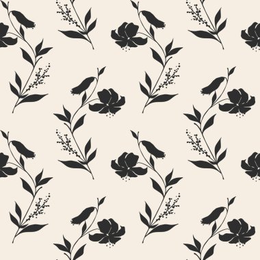 Çiçeksiz desen. vektör illüstrasyonu