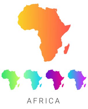 Afrika haritası vektör illüstrasyonu 