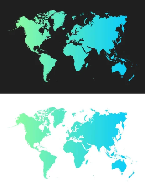 Gráfico Tierra Plana Ilustración Del Vector Del Mapa Mundial — Vector de stock