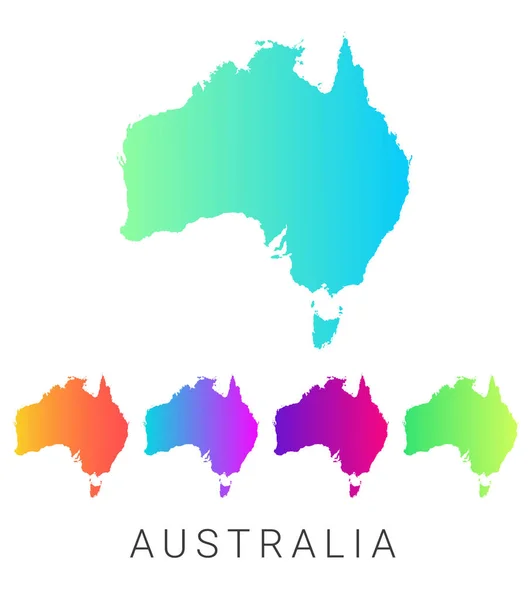 Mapa Australia Vector Ilustración — Archivo Imágenes Vectoriales