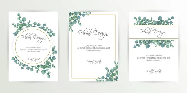 Banner Flower Background Wedding Invitation Modern Card Design Date Card — Stock Vector