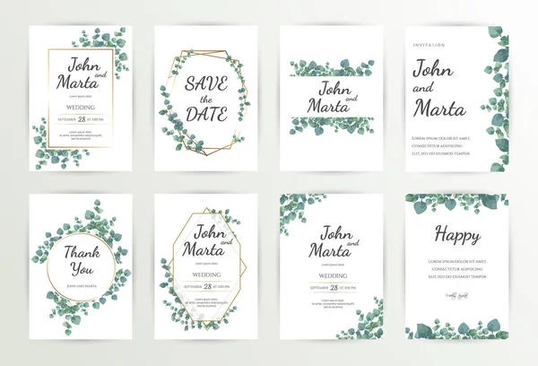 Invitation de mariage, design de carte moderne. eps 10 . — Image vectorielle