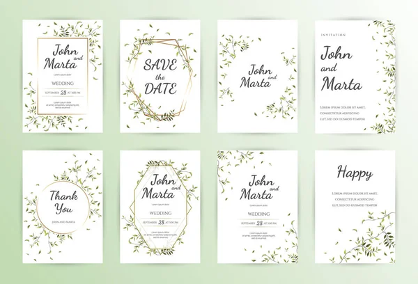 Γαμήλια πρόσκληση, μοντέρνα κάρτα Design. κέρδος ανά μετ. 10. — Διανυσματικό Αρχείο