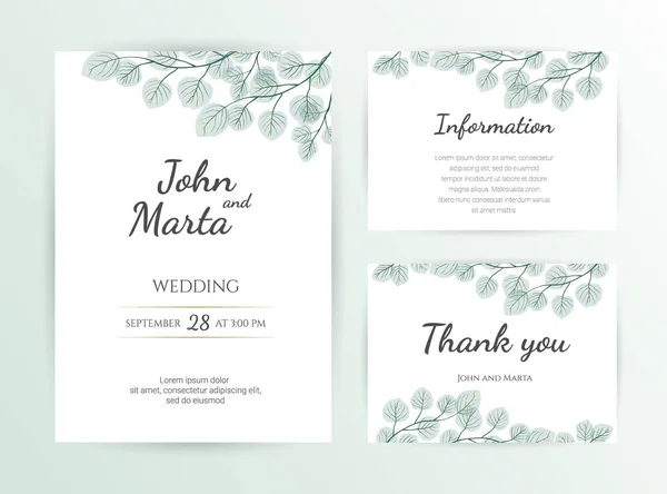 Invitation de mariage carte moderne Design. eps10 . — Image vectorielle